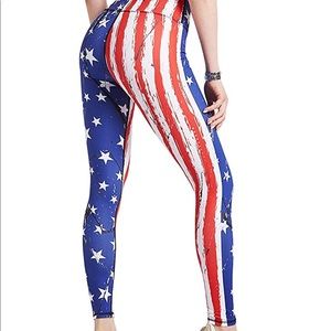 american flag leggings